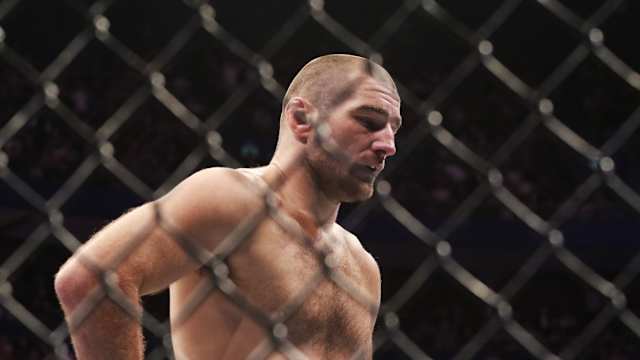Sean Strickland during his UFC middleweight title fight against Israel Adesanya at UFC 293.